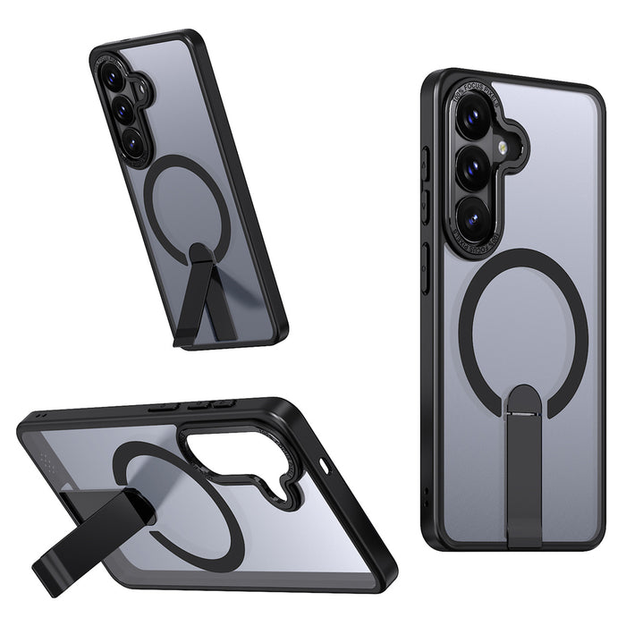 Хибриден кейс Armor X за Samsung Galaxy A57 със стойка, съвместим с MagSafe - черен
