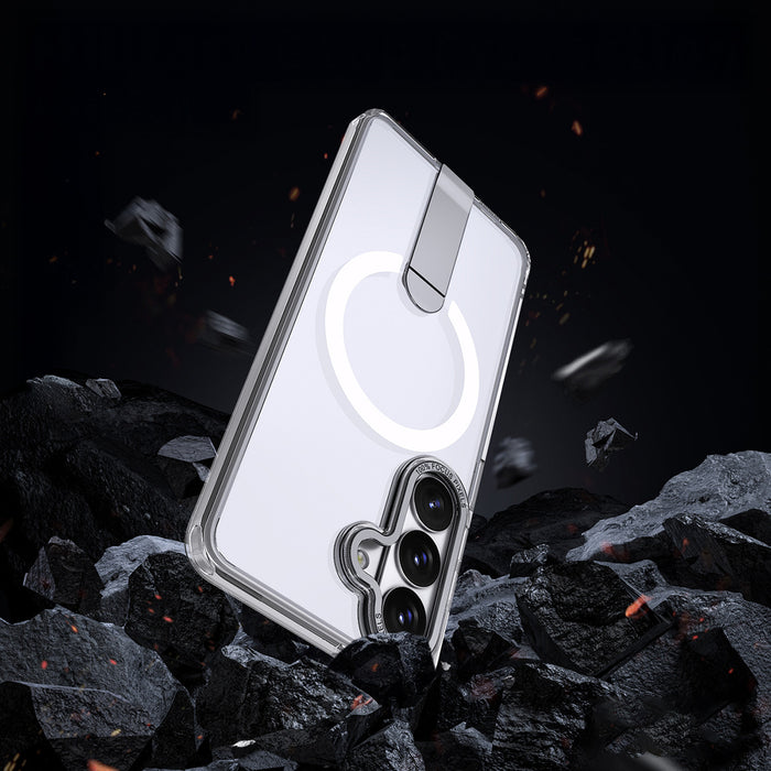 Хибриден Armor X калъф за Samsung Galaxy A36 / A37 със стойка, съвместим с MagSafe - прозрачен