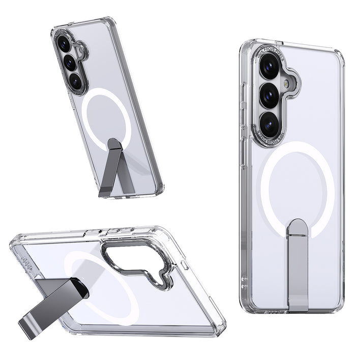 Хибриден Armor X калъф за Samsung Galaxy A36 / A37 със стойка, съвместим с MagSafe - прозрачен