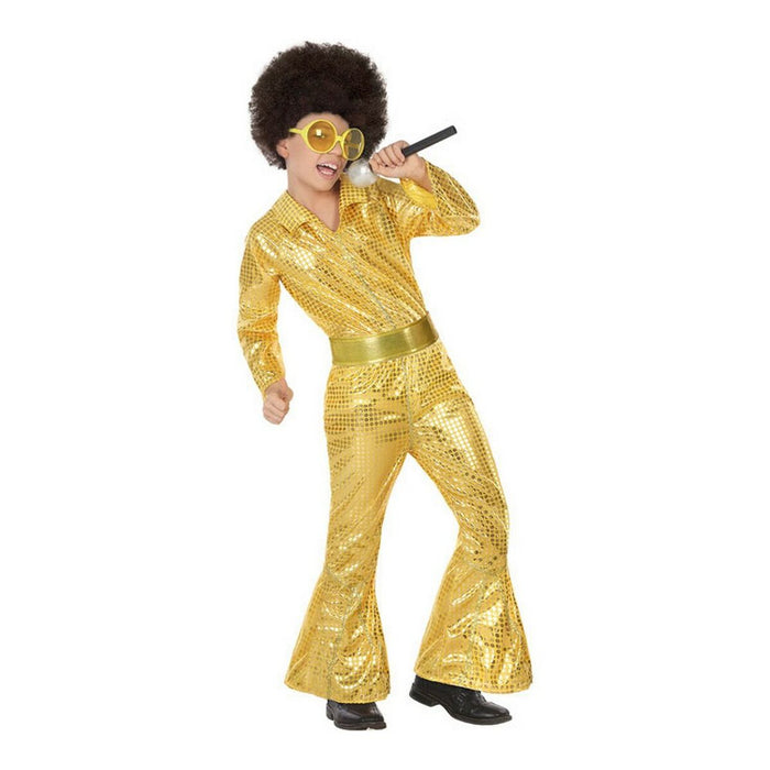 Маскировъчен костюм за деца Disco Златен (2 Части) (2 pcs)