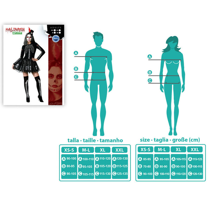 Маскировъчен костюм за възрастни Скелет M/L