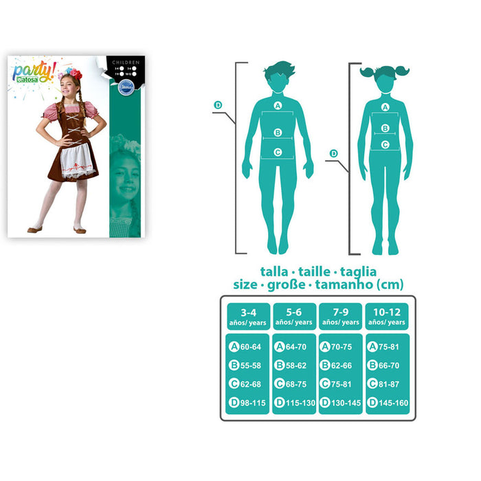Детски костюм Кафяв Немска сервитьорка