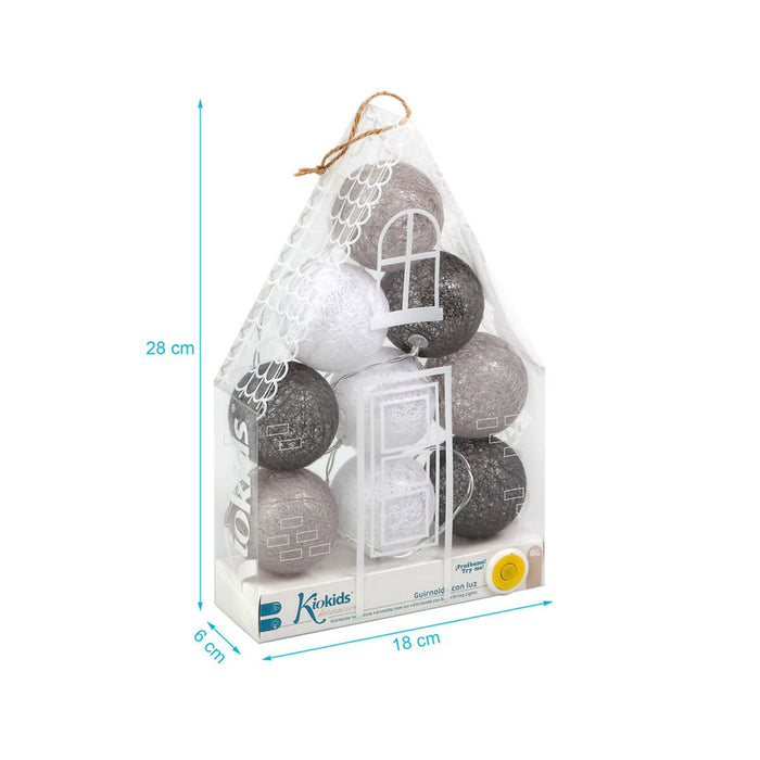 Гирлянда от LED Топки 150 cm Сив