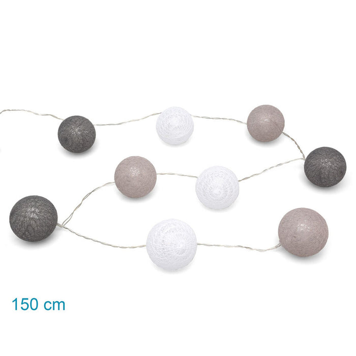 Гирлянда от LED Топки 150 cm Сив