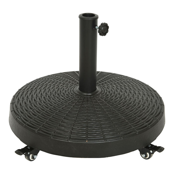 Base pour parapluie 841097 Черен полиетилен Стомана С колела Ø 52 cm
