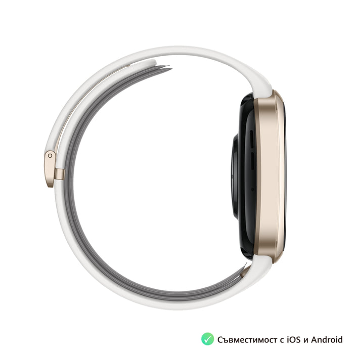 Huawei Watch D2 LCA-B11, златен, 1.82" Amoled, размер на въздушна възглавница/каишка 26 мм, амбулаторно 24 ч. кръвно налягане, пул мониторинг PPG 6.0, въртяща се корона, IP68, високоговорител и микрофон, двулентов, батерия 524 mAh