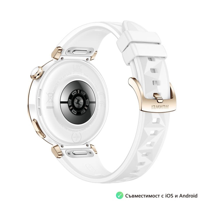 Huawei Watch GT5 Pro Jana-B29F, 1.32" Amoled 466x466, PPI 352, BT5.2, BLE/BR/EDR, 323mAh, 40 метра свободно гмуркане, HUAWEI TruSense система, ЕКГ анализ, Живот на батерията до 7 дни, Съвместим с iOS и Android устройства, Бял флуороеластомер