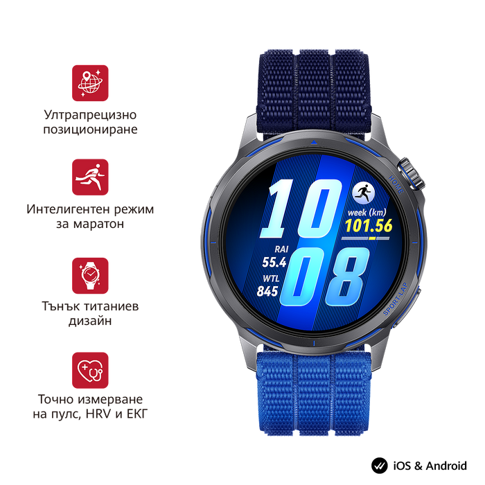 Смарт часовник Huawei WATCH GT Runner 2 BLUE 43.5mm Chitu-B19F