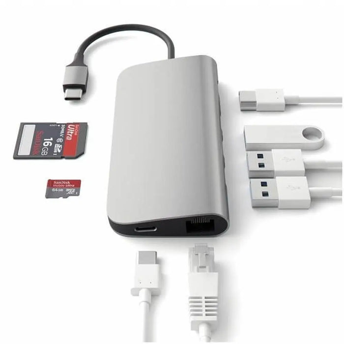HUB USB Satechi Type-C (HDMI 4K 3xUSB 3.0 Ethernet) ST-TCMAM