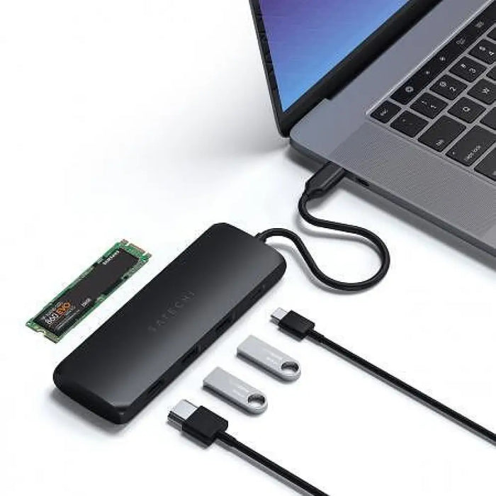 HUB USB Satechi Type-C (SSD HDMI 4K 2xUSB-A) ST-UCHSEK