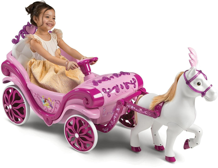 Електрическа карета Huffy Disney Princess с кон 6 V розова