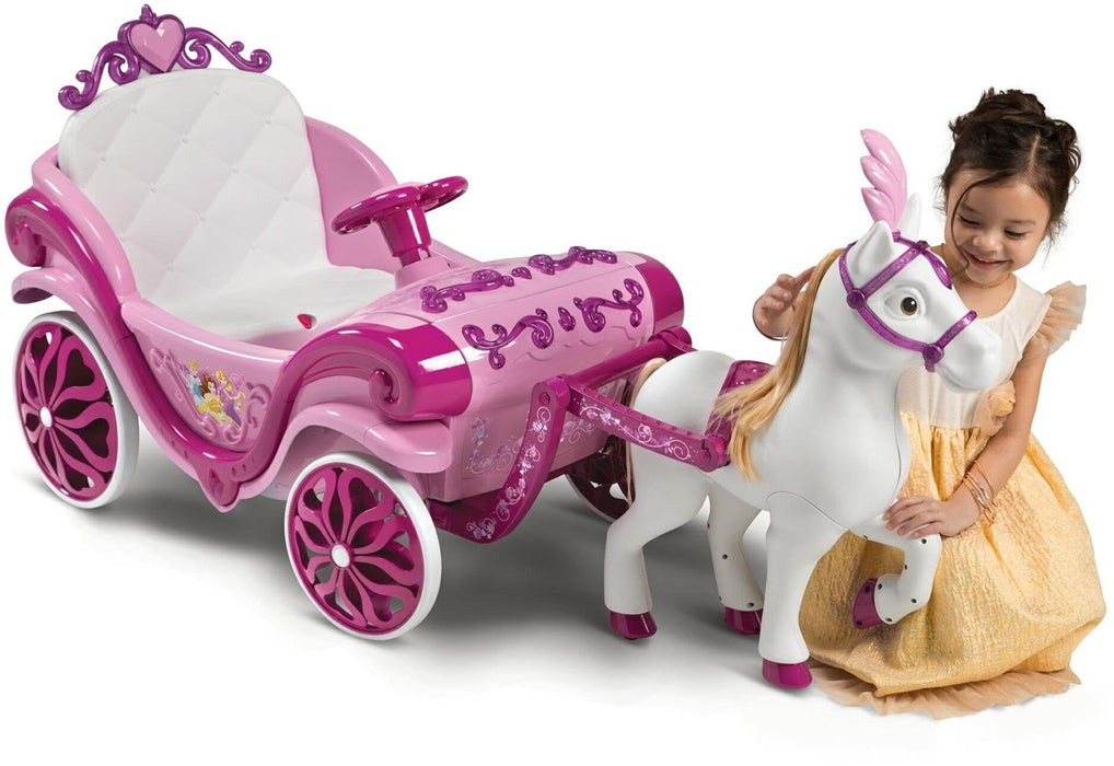 Електрическа карета Huffy Disney Princess с кон 6 V розова