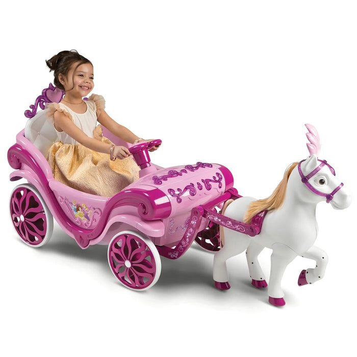 Електрическа карета Huffy Disney Princess с кон 6 V розова