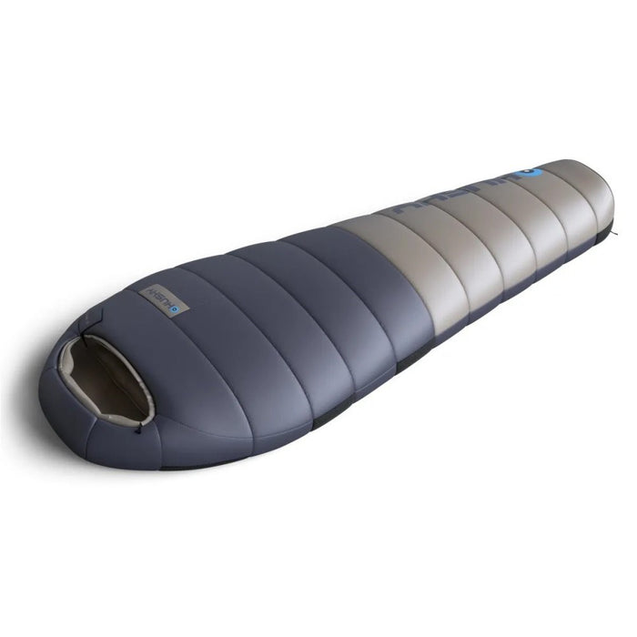 Спален чувал Husky DOPY Down -25 °C, 85 × 220 см, 1,69 кг, синьо-сив