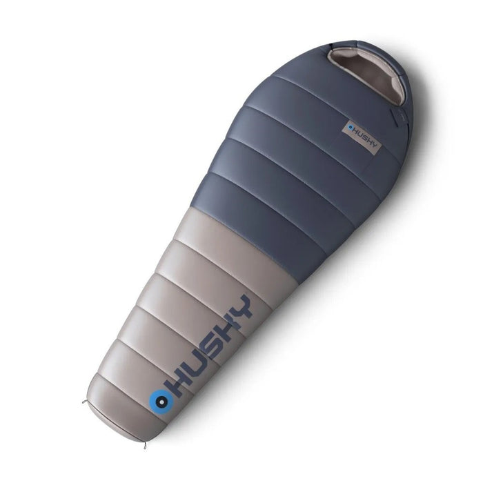 Спален чувал Husky DOPY Down -25 °C, 85 × 220 см, 1,69 кг, синьо-сив