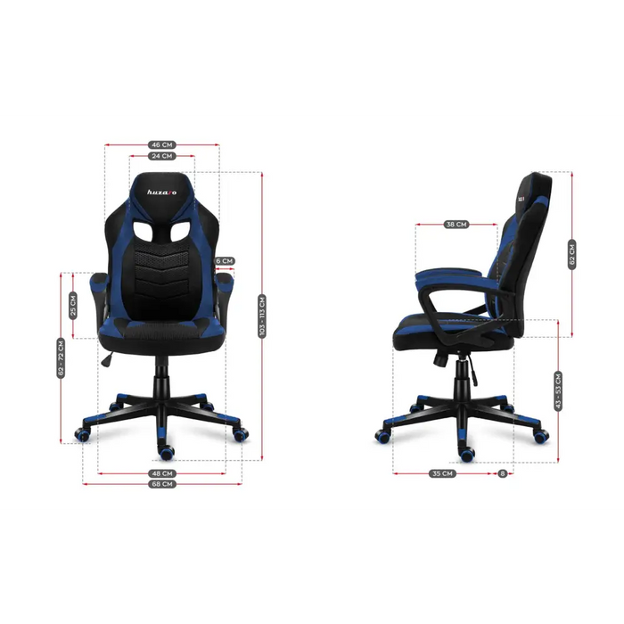 Huzaro FORCE 2.5 BLUE MESH Геймърско кресло Мрежеста