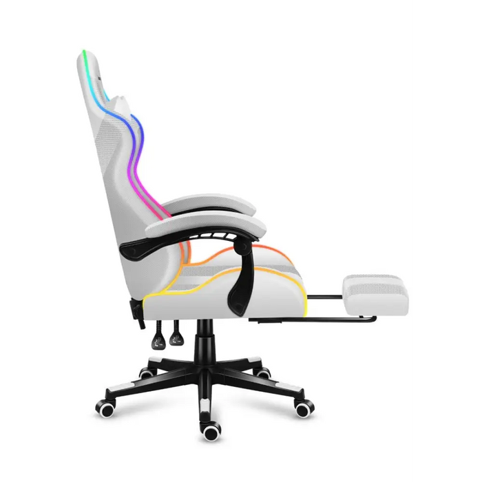 HUZARO FORCE 4.7 RGB Бял Геймърски стол