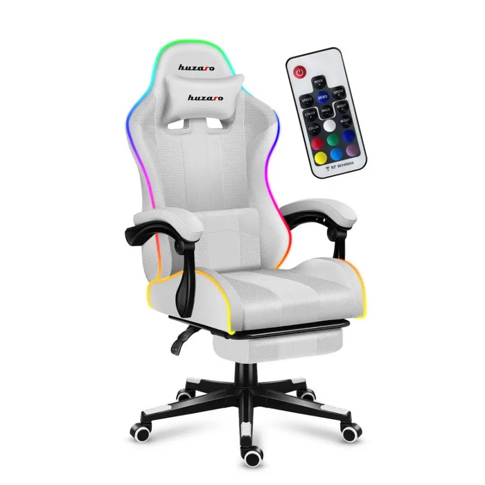 HUZARO FORCE 4.7 RGB Бял Геймърски стол