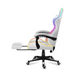 HUZARO FORCE 4.7 RGB Бял Геймърски стол