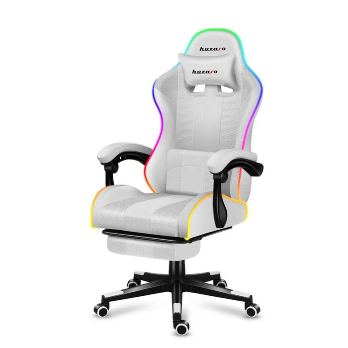 HUZARO FORCE 4.7 RGB Бял Геймърски стол