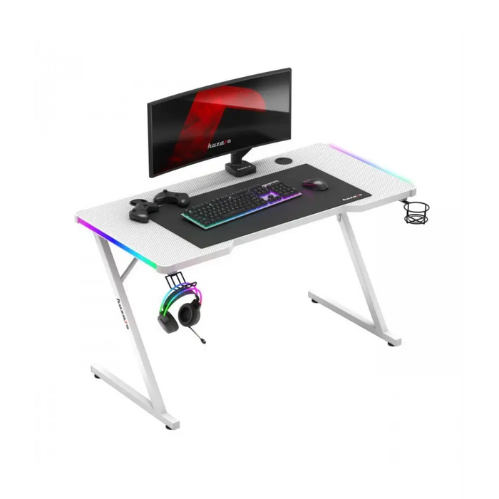 Huzaro Hero 2.5 Бяло RGB игрално бюро