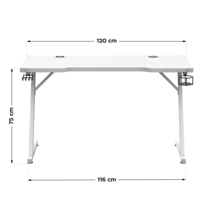 Huzaro Hero 2.5 Бяло RGB игрално бюро