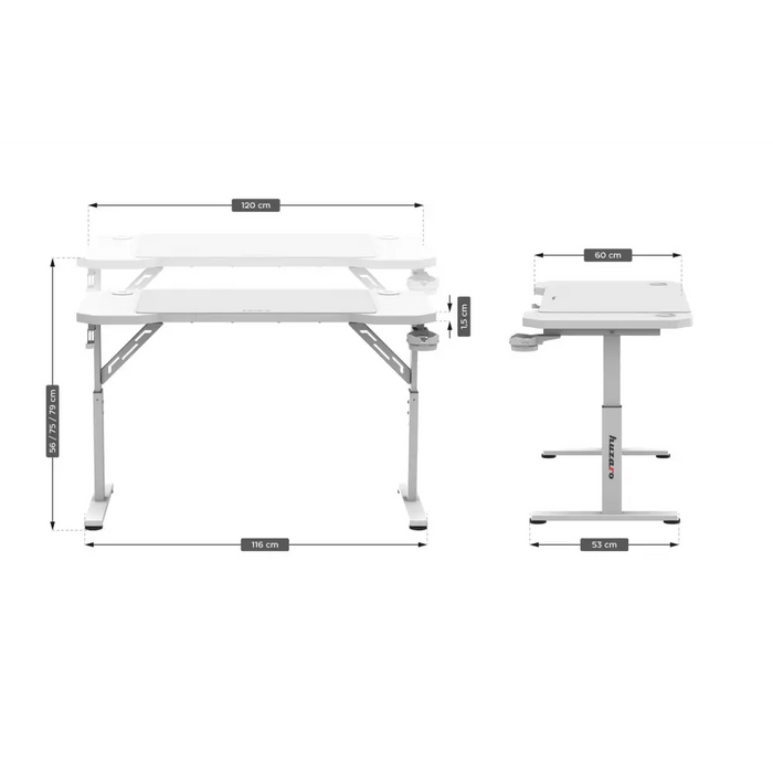 Huzaro Hero 2.6 Бяло игрално бюро