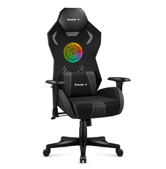 Геймърски стол Huzaro Combat 7.6 RGB черен с вентилатор