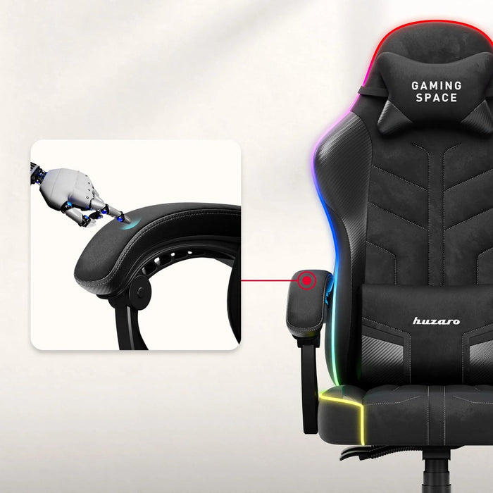Геймърски стол Huzaro Force 2.7 RGB черен