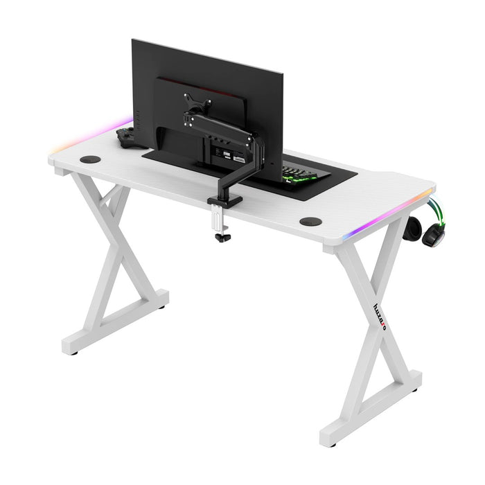 Biurko Huzaro Hero 2.3 RGB бяло