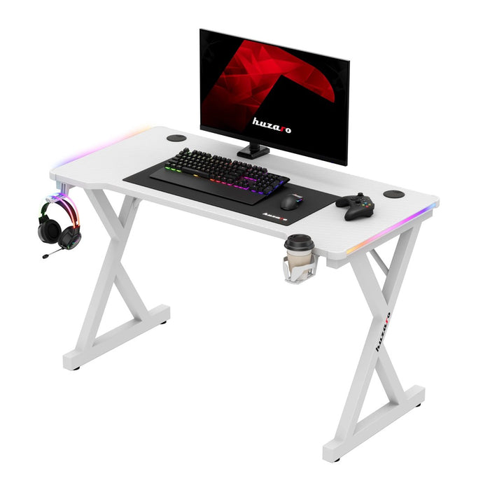 Biurko Huzaro Hero 2.3 RGB бяло