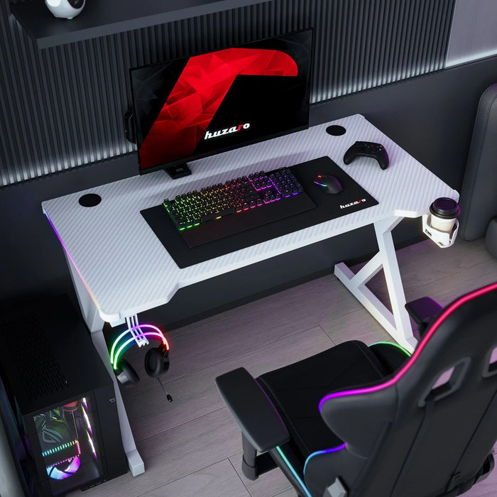 Biurko Huzaro Hero 2.3 RGB бяло