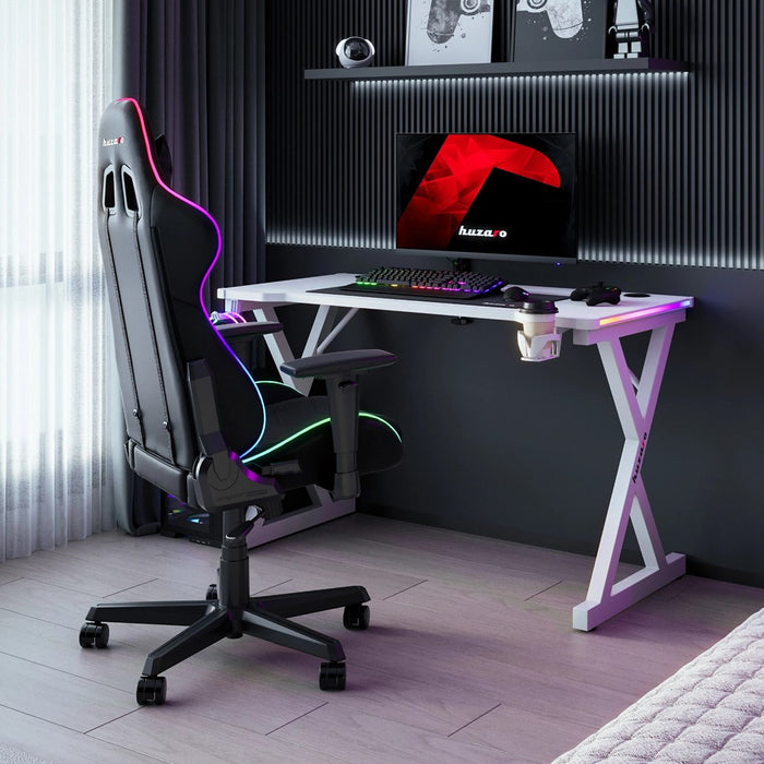 Biurko Huzaro Hero 2.3 RGB бяло
