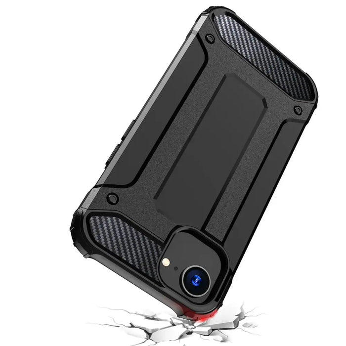 Hybrid Armor Case за iPhone 16e - черен