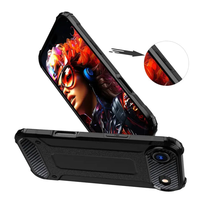 Hybrid Armor Case за iPhone 17 Air - черен