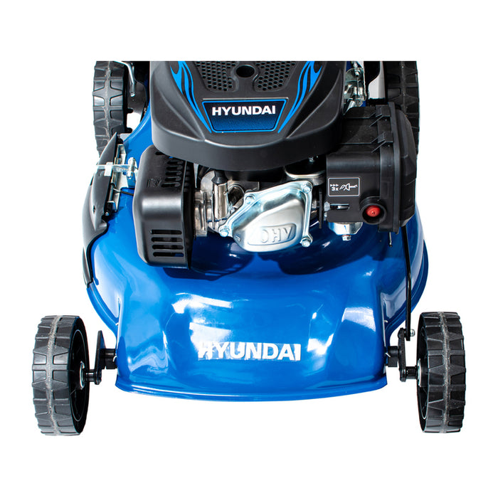 МОТОРНА САМОХОДНА КОСАЧКА HYUNDAI HYM 46SP 175.0 см3, 3.75 КС, ШИРИНА НА КОСЕНЕ 46.00 см, САМОХОДНА ФУНКЦИЯ