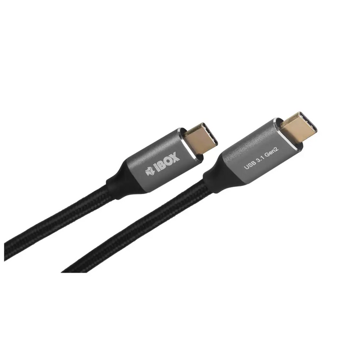 I-BOX USB C/USB C 1 m USB кабел 3.2 Gen 2 (3.1 Gen 2) Черен