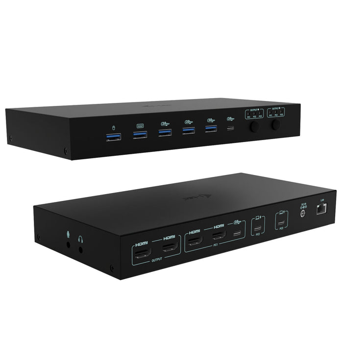 USB извод i-Tec C31KVMDOCKPDPRO Черен
