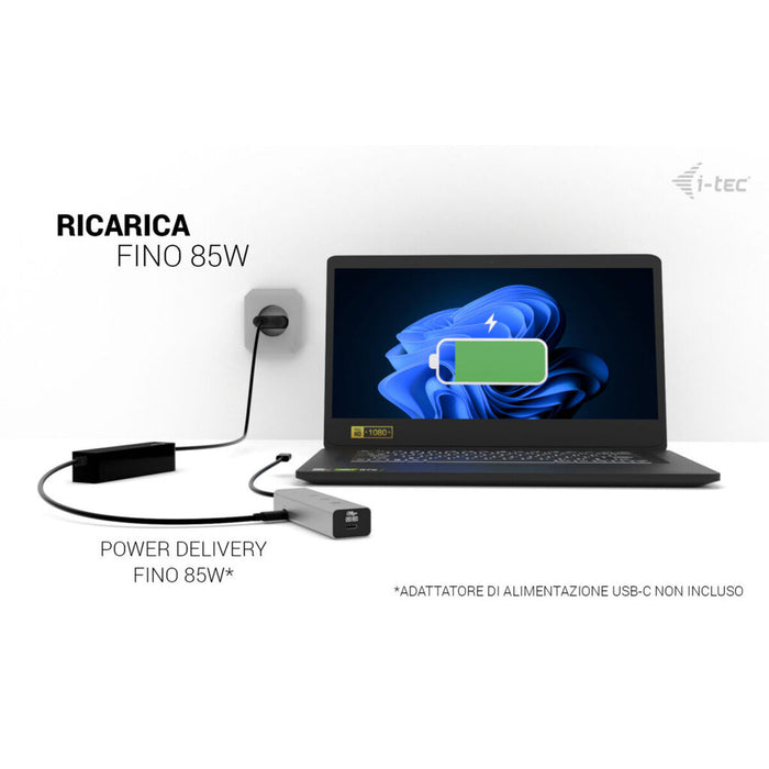 USB извод i-Tec C31HUBMETAL8KPDPRO Сребрист