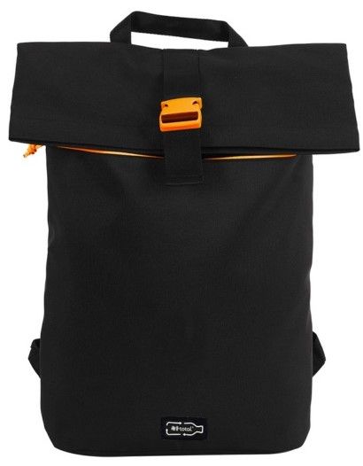 Раница I-Total RPET - Черна с оранжево, 26 l