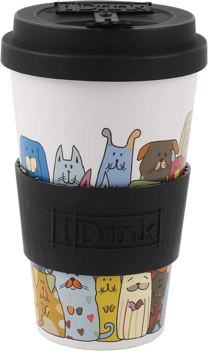 Чаша с капак I-Total Stay Pawsitive - 435 ml