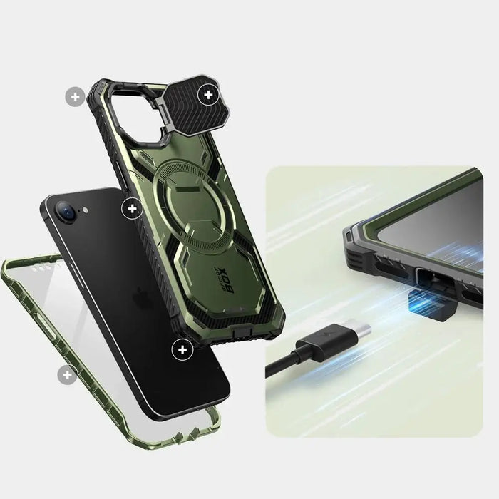 IBLSN Armorbox Mag MagSafe Supcase Case за iPhone 16e