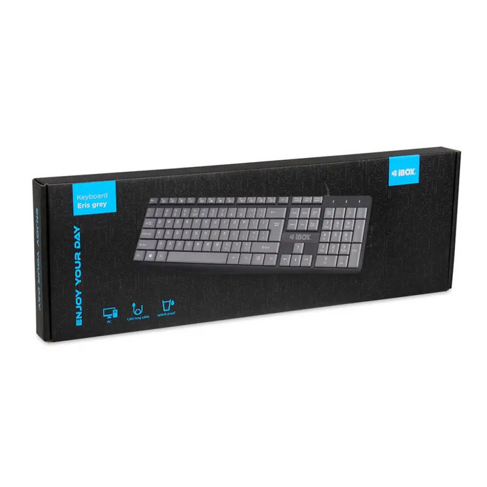 iBOX Eris USB клавиатура сиво/черно