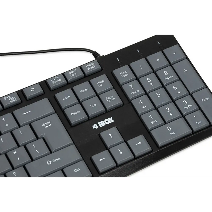iBOX Eris USB клавиатура сиво/черно