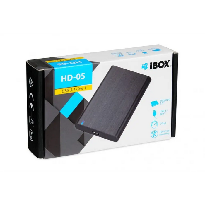 iBox HD-05 HDD/SSD корпус черен 2.5’’