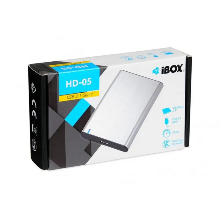 iBox HD-05 HDD/SSD корпус Сив 2.5’’