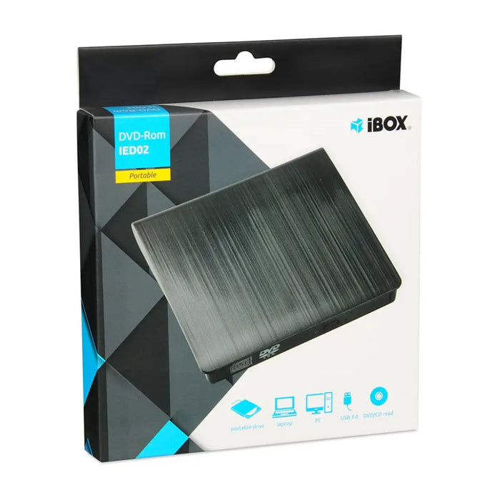 iBox IED02 оптично дисково устройство DVD-ROM Черно