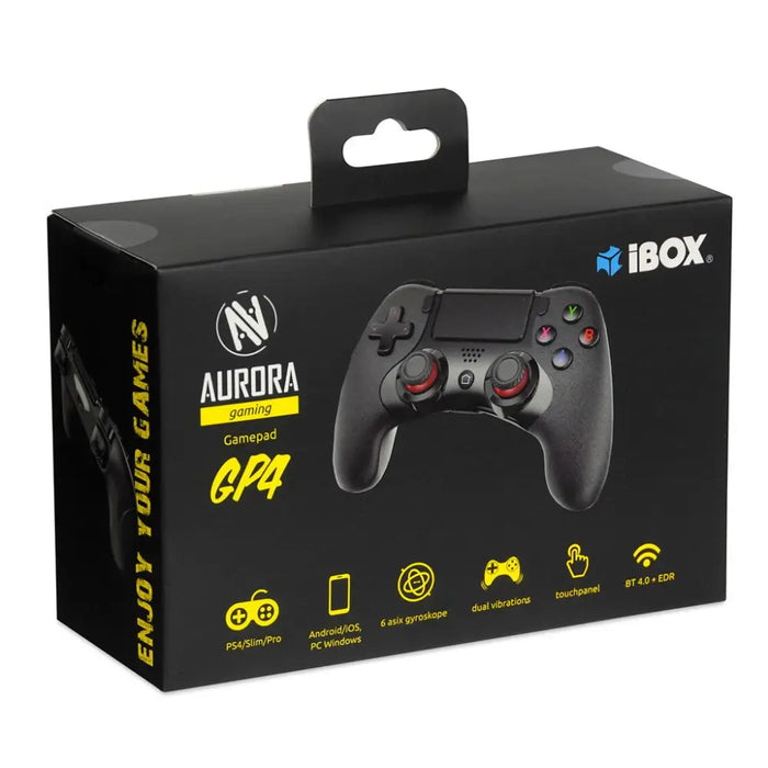 iBox IGP4 геймпад Черен Bluetooth геймпад Аналогов / цифров