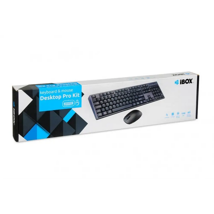 iBox IKMS606W клавиатура RF Безжична Английска Черна
