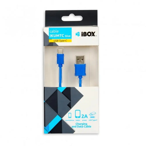 iBox IKUMTCB USB кабел 1 м USB 2.0 USB A USB C Син